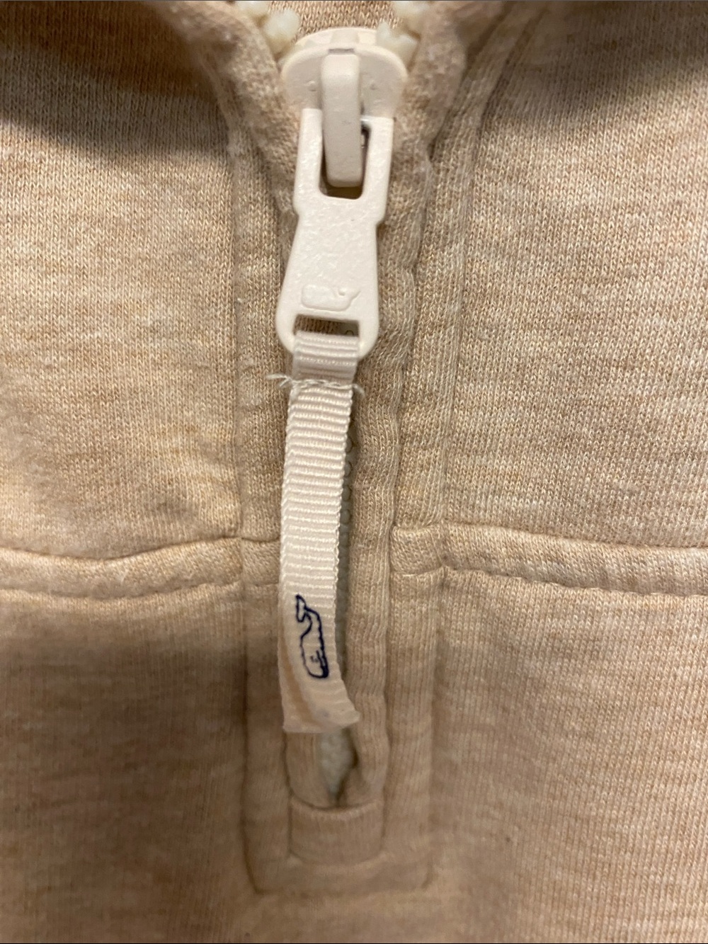 Vineyard Vines Martha’s Vineyard Sandstone Beige Half-Zip Pullover Size Medium - Picture 5 of 9